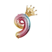 Load image into Gallery viewer, 32inch Digital Balloons Toys Kids Happy Birthday Party Theme Decor Cartoon Inflatable Party Hat Column Gift Toys for Children