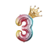 Load image into Gallery viewer, 32inch Digital Balloons Toys Kids Happy Birthday Party Theme Decor Cartoon Inflatable Party Hat Column Gift Toys for Children