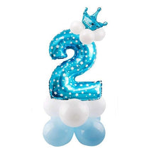 Load image into Gallery viewer, 32inch Digital Balloons Toys Kids Happy Birthday Party Theme Decor Cartoon Inflatable Party Hat Column Gift Toys for Children