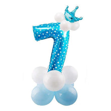 Load image into Gallery viewer, 32inch Digital Balloons Toys Kids Happy Birthday Party Theme Decor Cartoon Inflatable Party Hat Column Gift Toys for Children