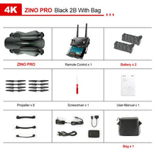 Load image into Gallery viewer, Original Hubsan Quadcopter ZINO PRO GPS 5G WiFi 4KM FPV with 4K UHD Camera 3-Axis Gimbal Sphere Panoramas RC Drone Quadcopter