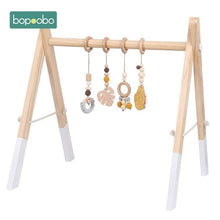 Load image into Gallery viewer, 1set Animals Wooden Pendant Baby Play Gym BPA Free Food Grade Wooden Teether Toys Interactive Baby Birth Gift Wooden Blank Toys