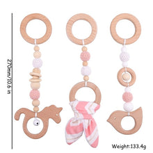 Load image into Gallery viewer, Let's Make Baby Gym Wood Crochet Star Bell Unicorn Beech Wood Teething Toys Play Gym Set Baby Shower Gift Toys For Newborn 1 Set