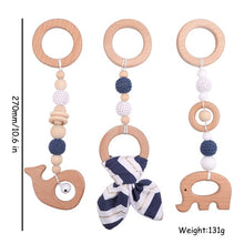 Load image into Gallery viewer, Let's Make Baby Gym Wood Crochet Star Bell Unicorn Beech Wood Teething Toys Play Gym Set Baby Shower Gift Toys For Newborn 1 Set