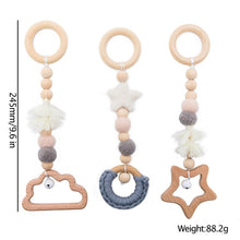Load image into Gallery viewer, Let's Make Baby Gym Wood Crochet Star Bell Unicorn Beech Wood Teething Toys Play Gym Set Baby Shower Gift Toys For Newborn 1 Set