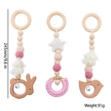 Load image into Gallery viewer, Let's Make Baby Gym Wood Crochet Star Bell Unicorn Beech Wood Teething Toys Play Gym Set Baby Shower Gift Toys For Newborn 1 Set