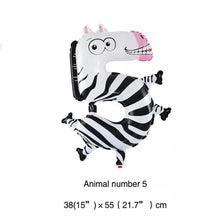 Load image into Gallery viewer, 30-50cm 16 Inches Animal Cartoon Number Foil Balloons Party Hat Digit Birthday Party for Kids Toys
