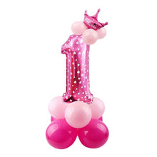 Load image into Gallery viewer, 32inch Digital Balloons Toys Kids Happy Birthday Party Theme Decor Cartoon Inflatable Party Hat Column Gift Toys for Children
