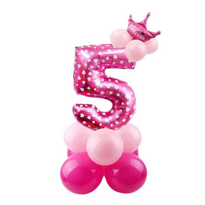 32inch Digital Balloons Toys Kids Happy Birthday Party Theme Decor Cartoon Inflatable Party Hat Column Gift Toys for Children