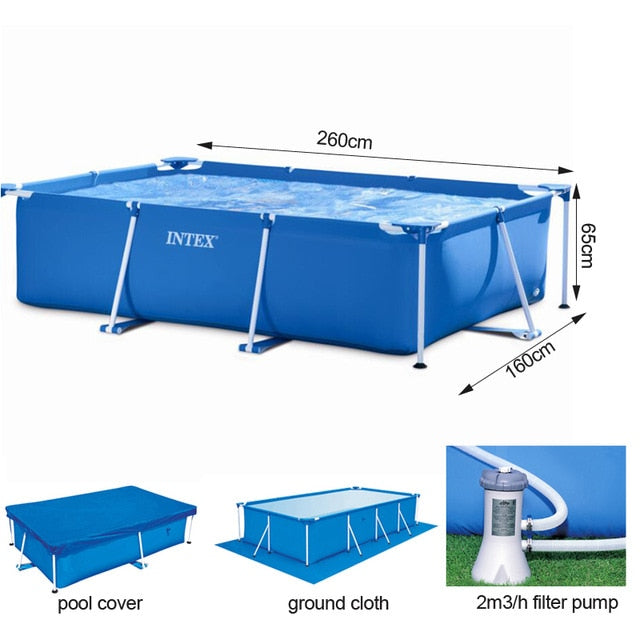 metal frame steel tube rectangular square swimming Pool Set Pipe Rack Pond Large Bracket above ground filter summer play pool