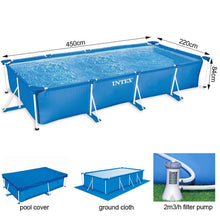 Load image into Gallery viewer, metal frame steel tube rectangular square swimming Pool Set Pipe Rack Pond Large Bracket above ground filter summer play pool
